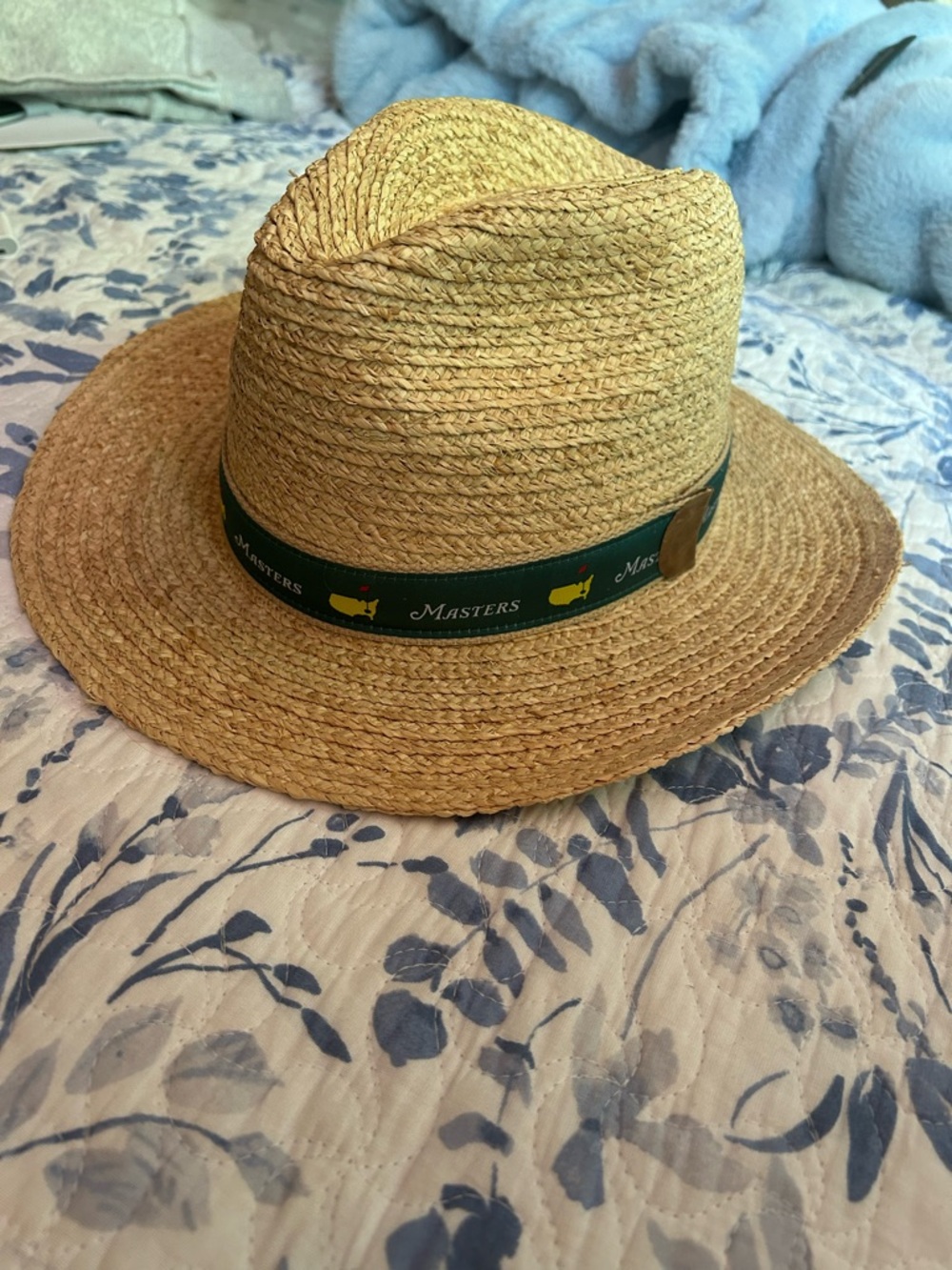 2026 Masters Natural Straw Hat with Green Branded Band S/M NWOT